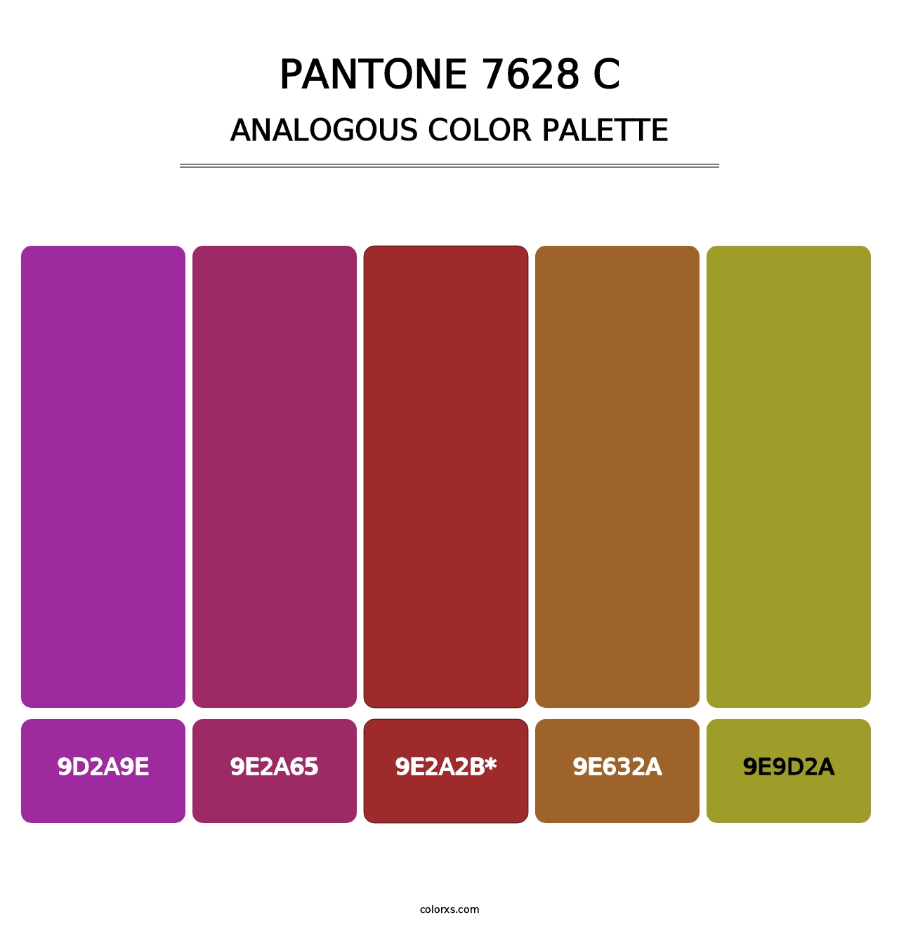 PANTONE 7628 C - Analogous Color Palette