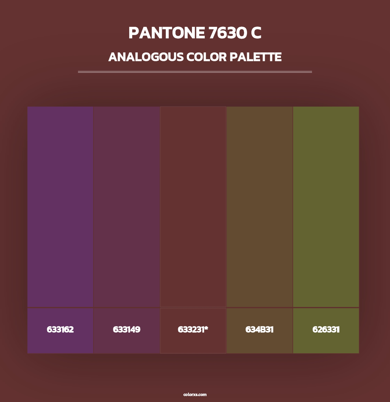 PANTONE 7630 C - Analogous Color Palette