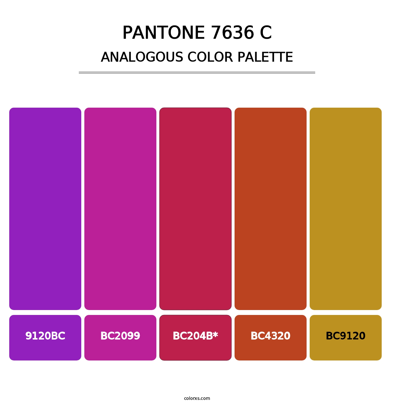 PANTONE 7636 C - Analogous Color Palette