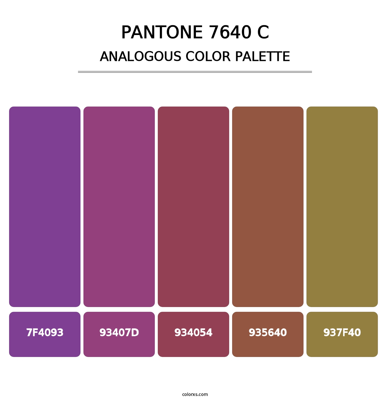PANTONE 7640 C - Analogous Color Palette