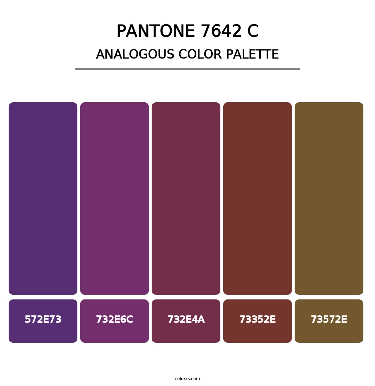 PANTONE 7642 C - Analogous Color Palette