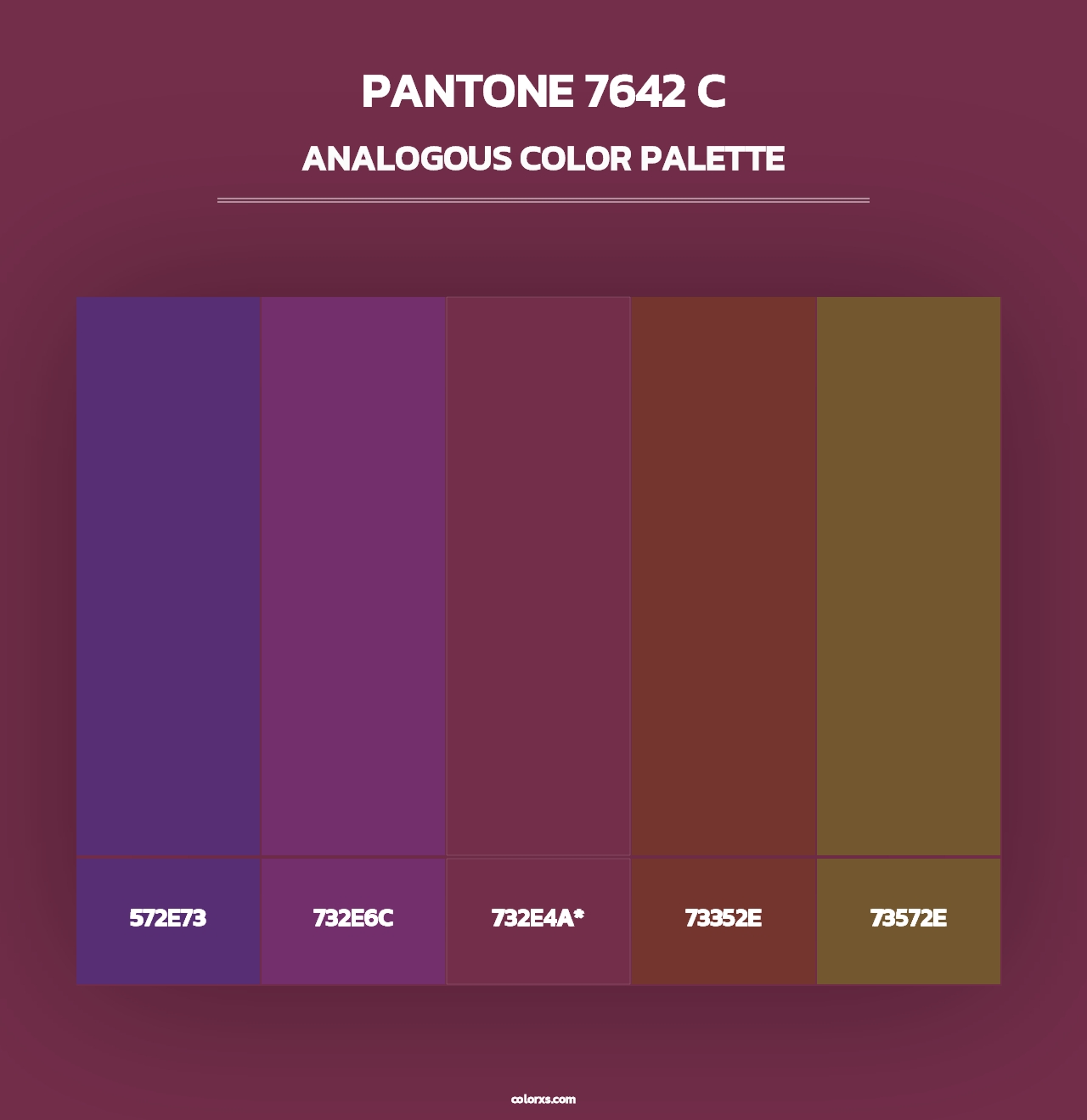 PANTONE 7642 C - Analogous Color Palette