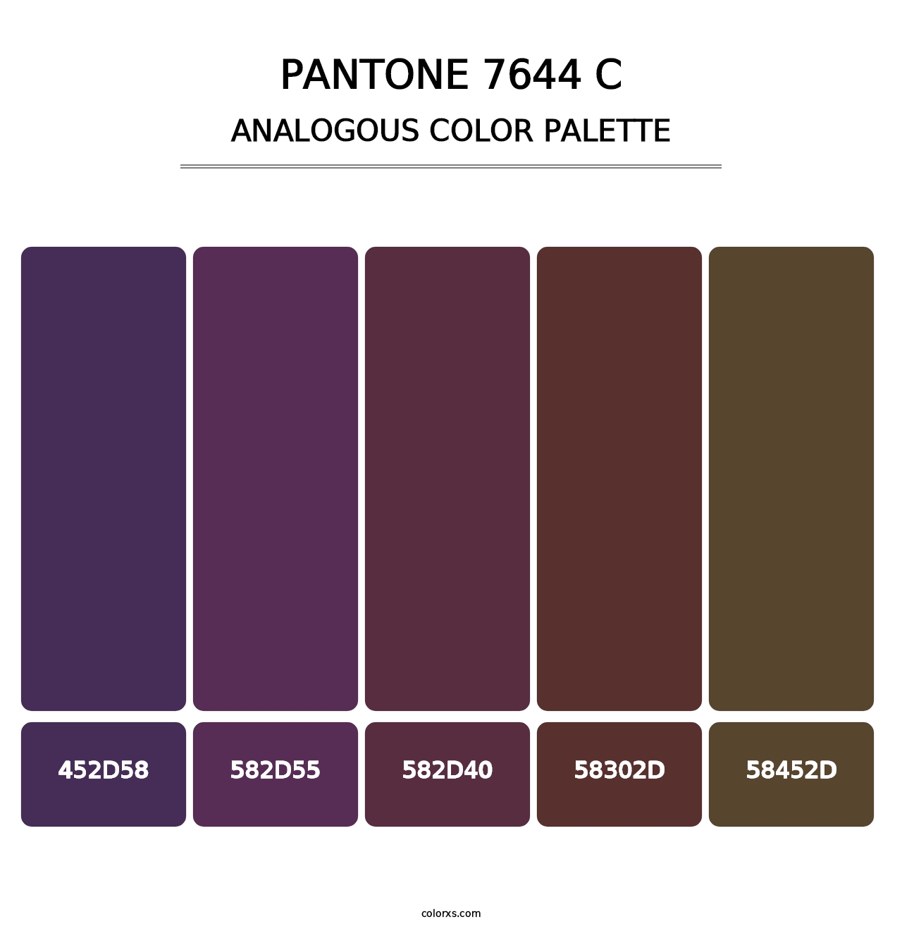 PANTONE 7644 C - Analogous Color Palette