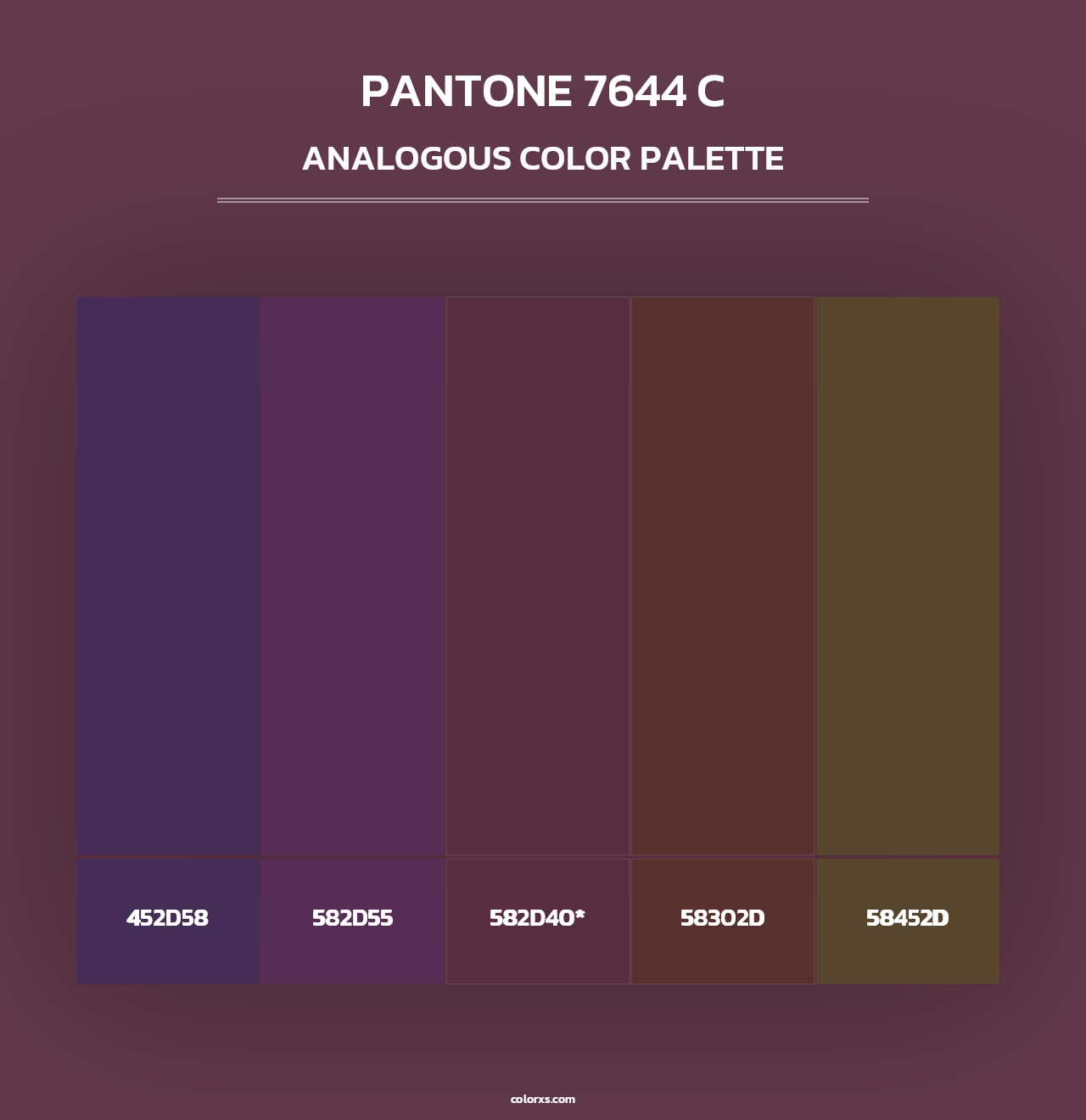 PANTONE 7644 C - Analogous Color Palette