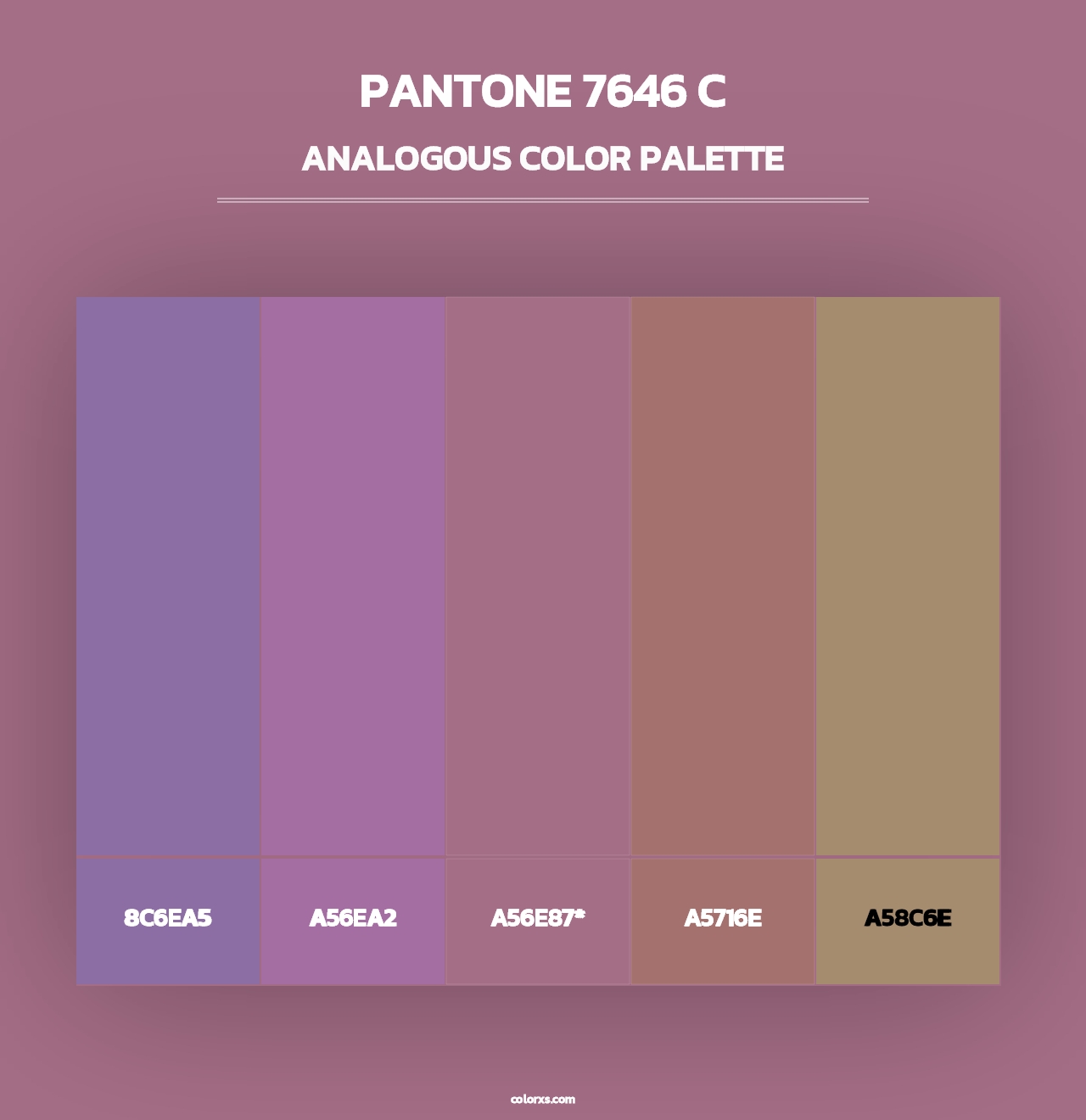PANTONE 7646 C - Analogous Color Palette