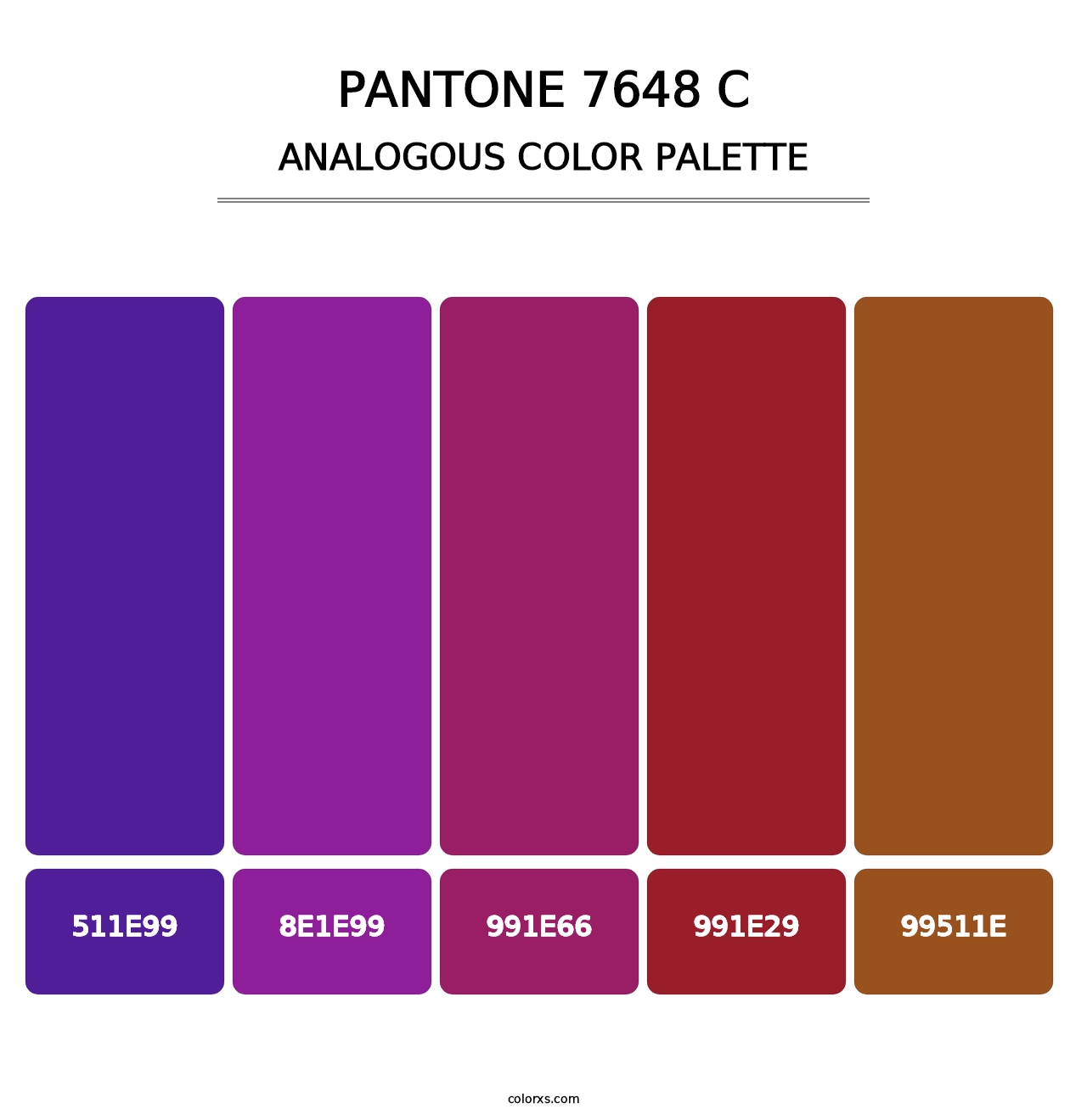 PANTONE 7648 C - Analogous Color Palette