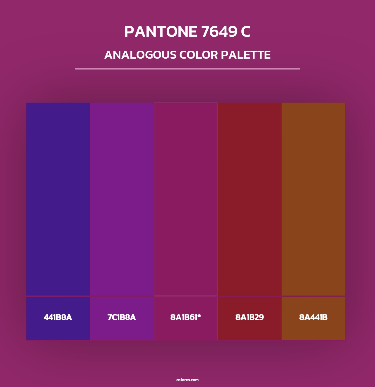 PANTONE 7649 C - Analogous Color Palette