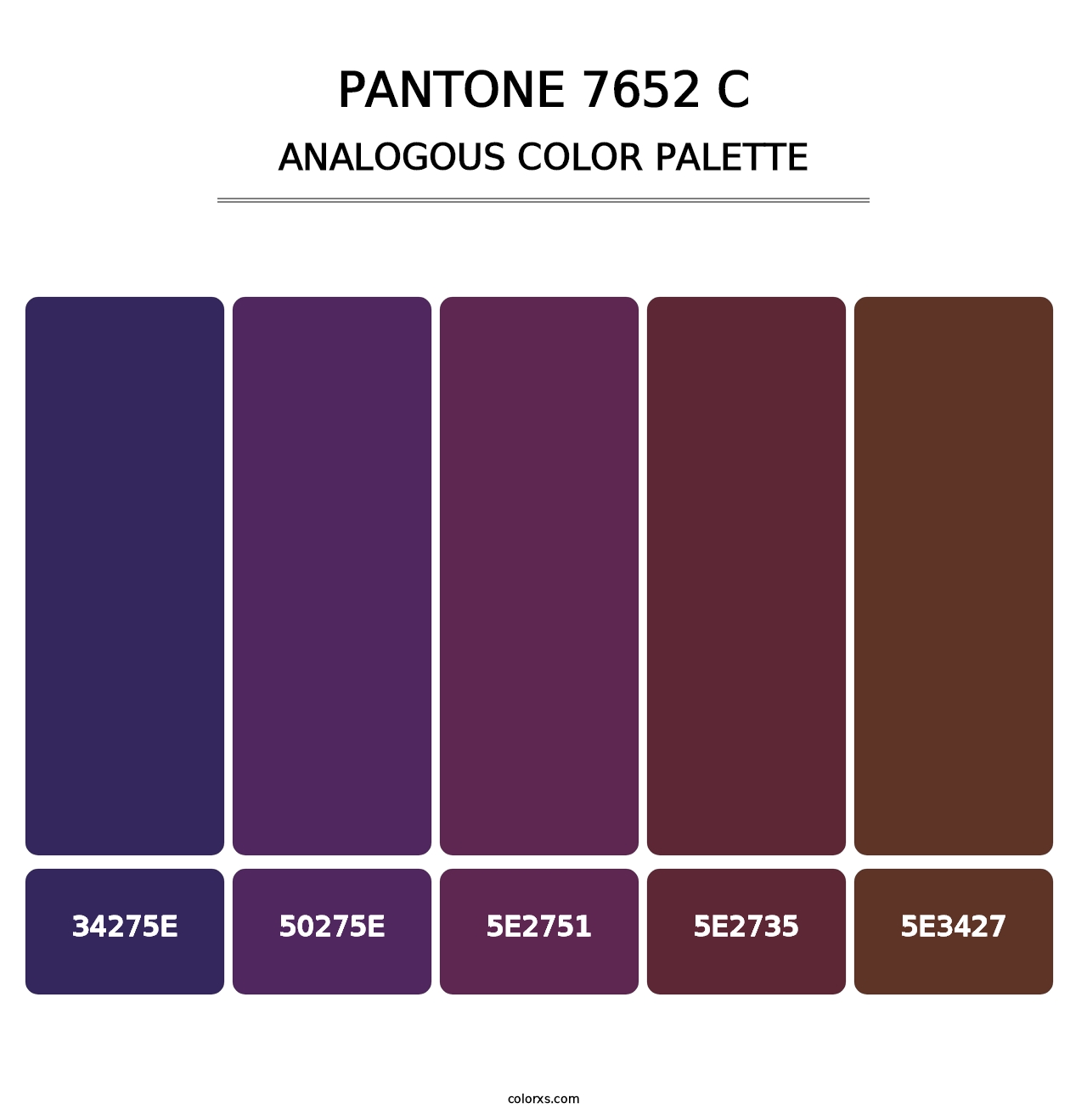 PANTONE 7652 C - Analogous Color Palette