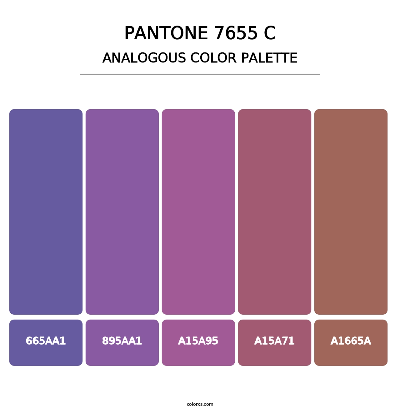 PANTONE 7655 C - Analogous Color Palette