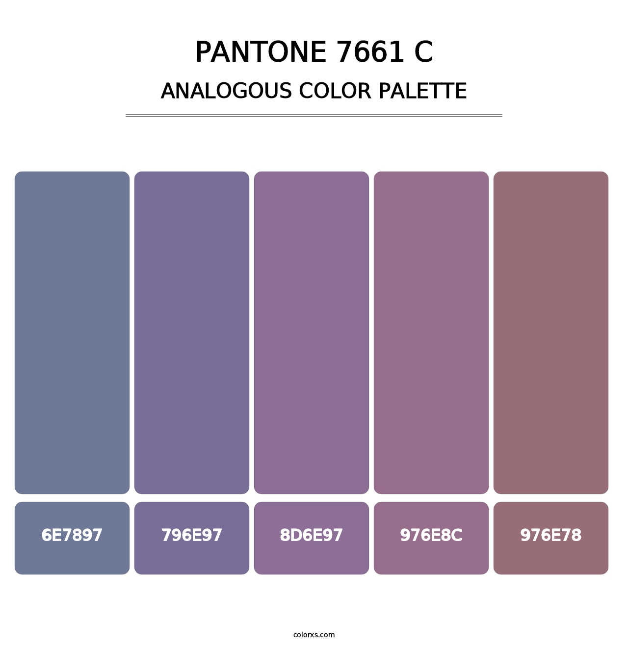 PANTONE 7661 C - Analogous Color Palette