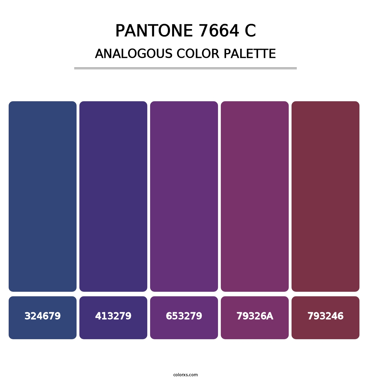 PANTONE 7664 C - Analogous Color Palette
