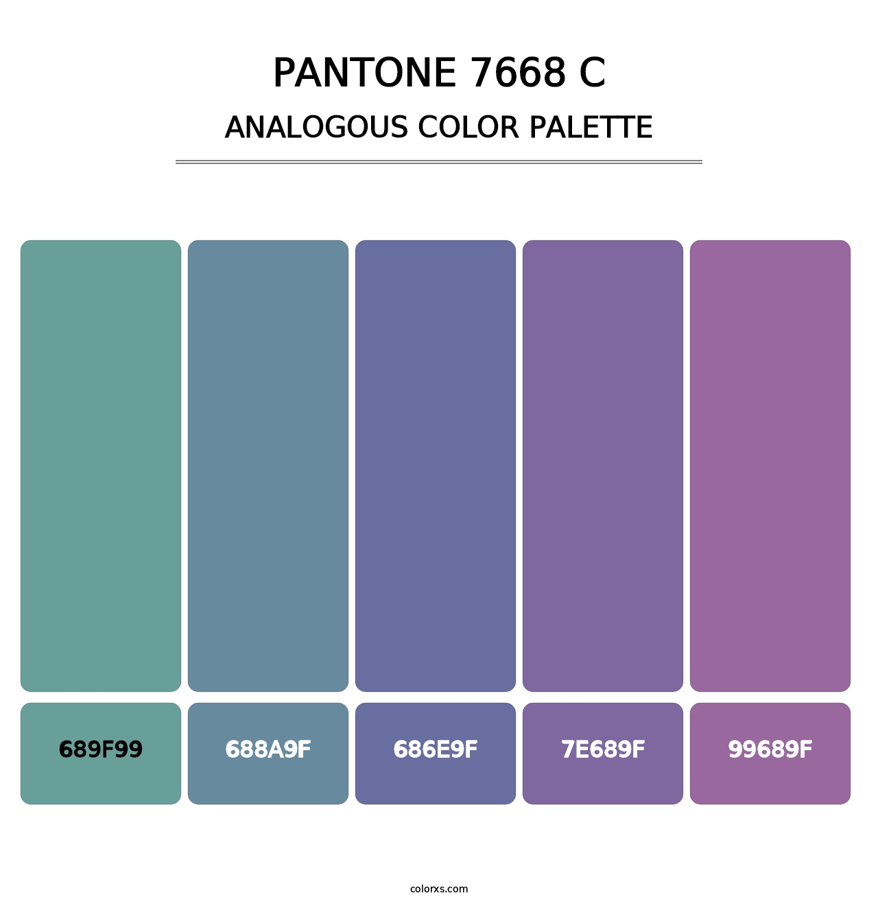 PANTONE 7668 C - Analogous Color Palette