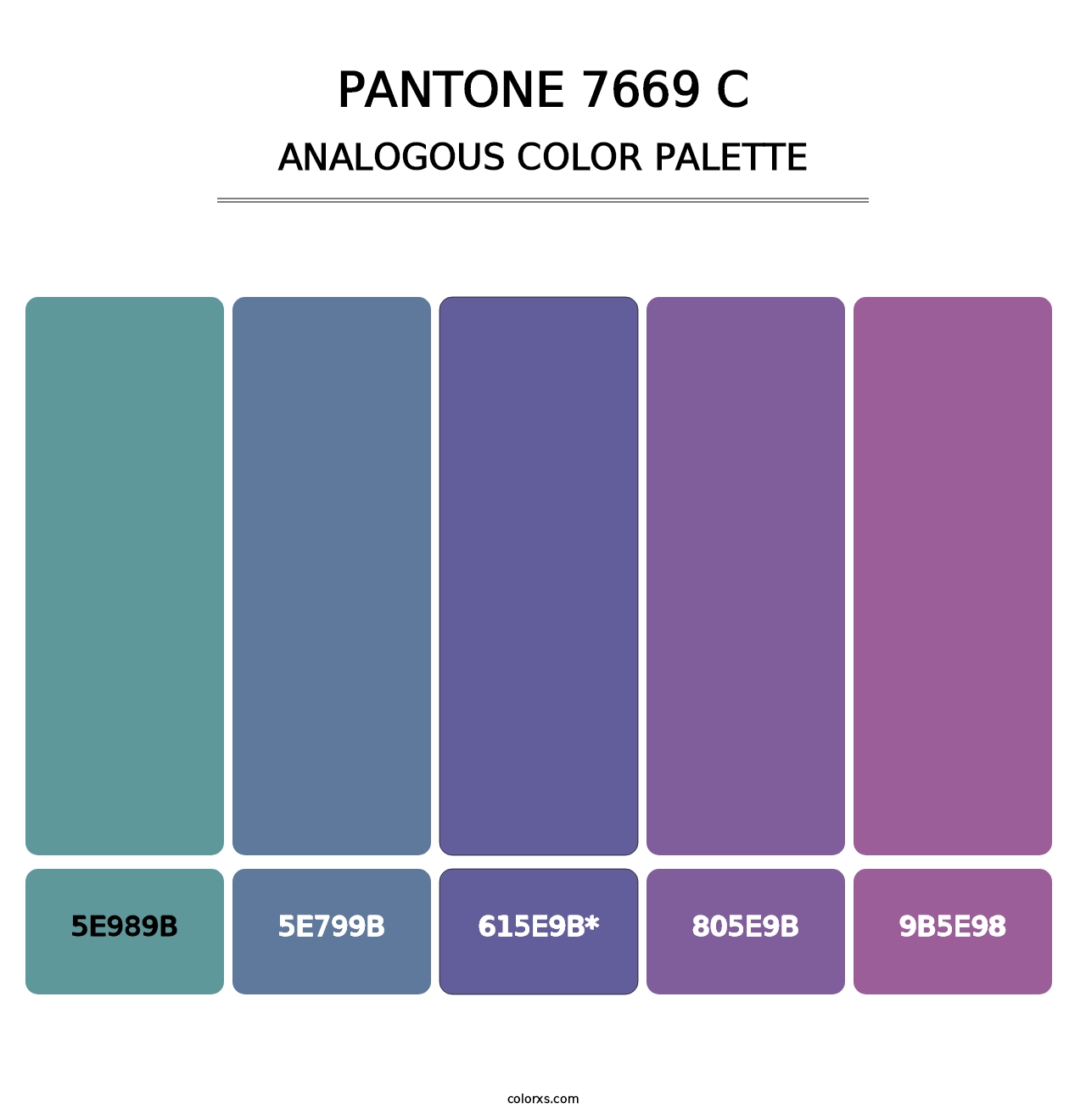 PANTONE 7669 C - Analogous Color Palette