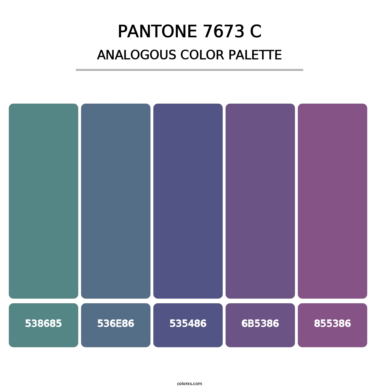 PANTONE 7673 C - Analogous Color Palette