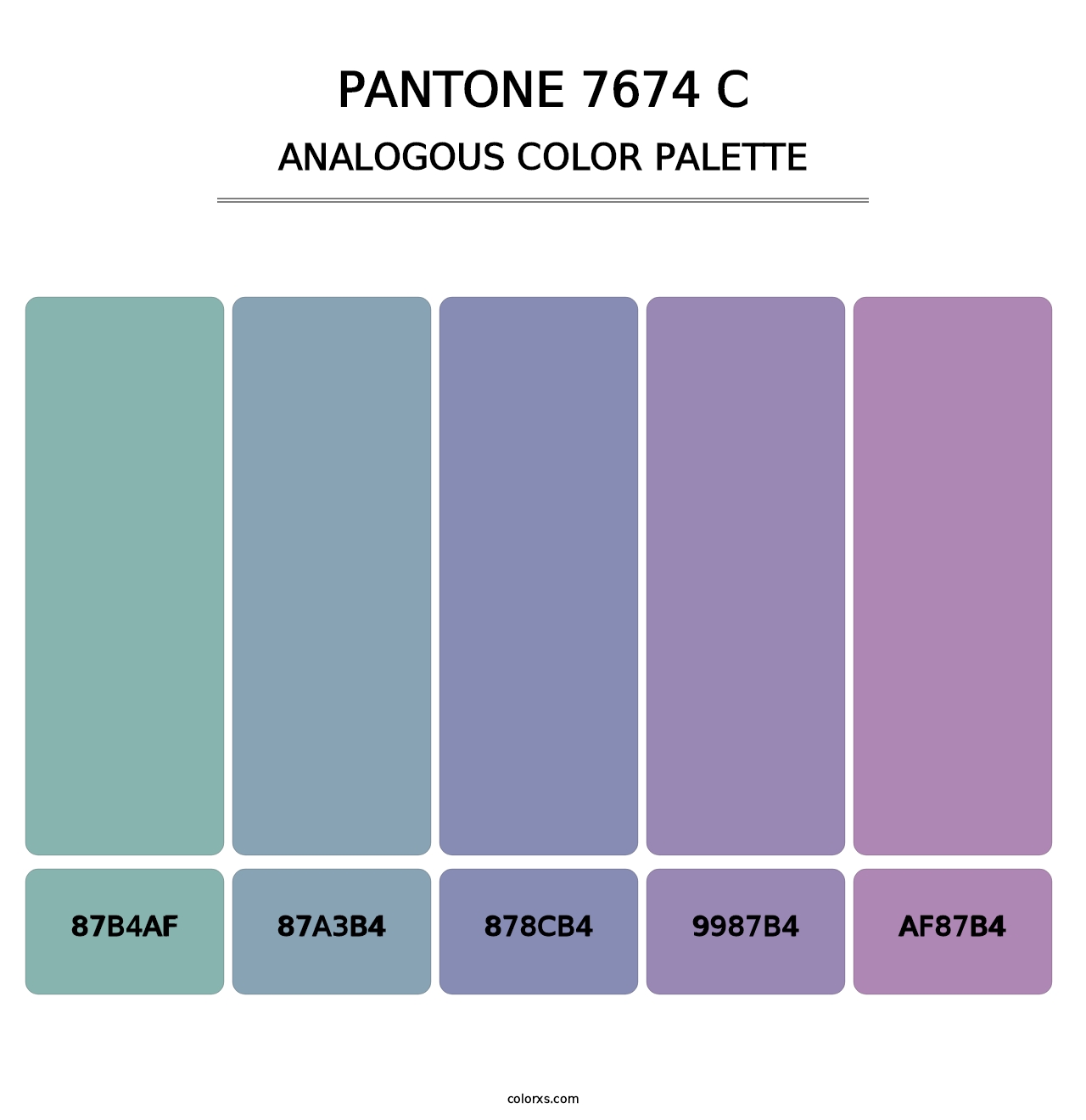 PANTONE 7674 C - Analogous Color Palette