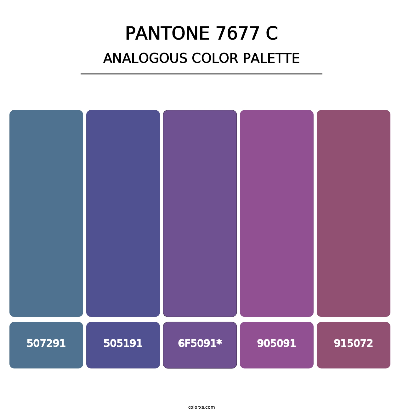 PANTONE 7677 C - Analogous Color Palette