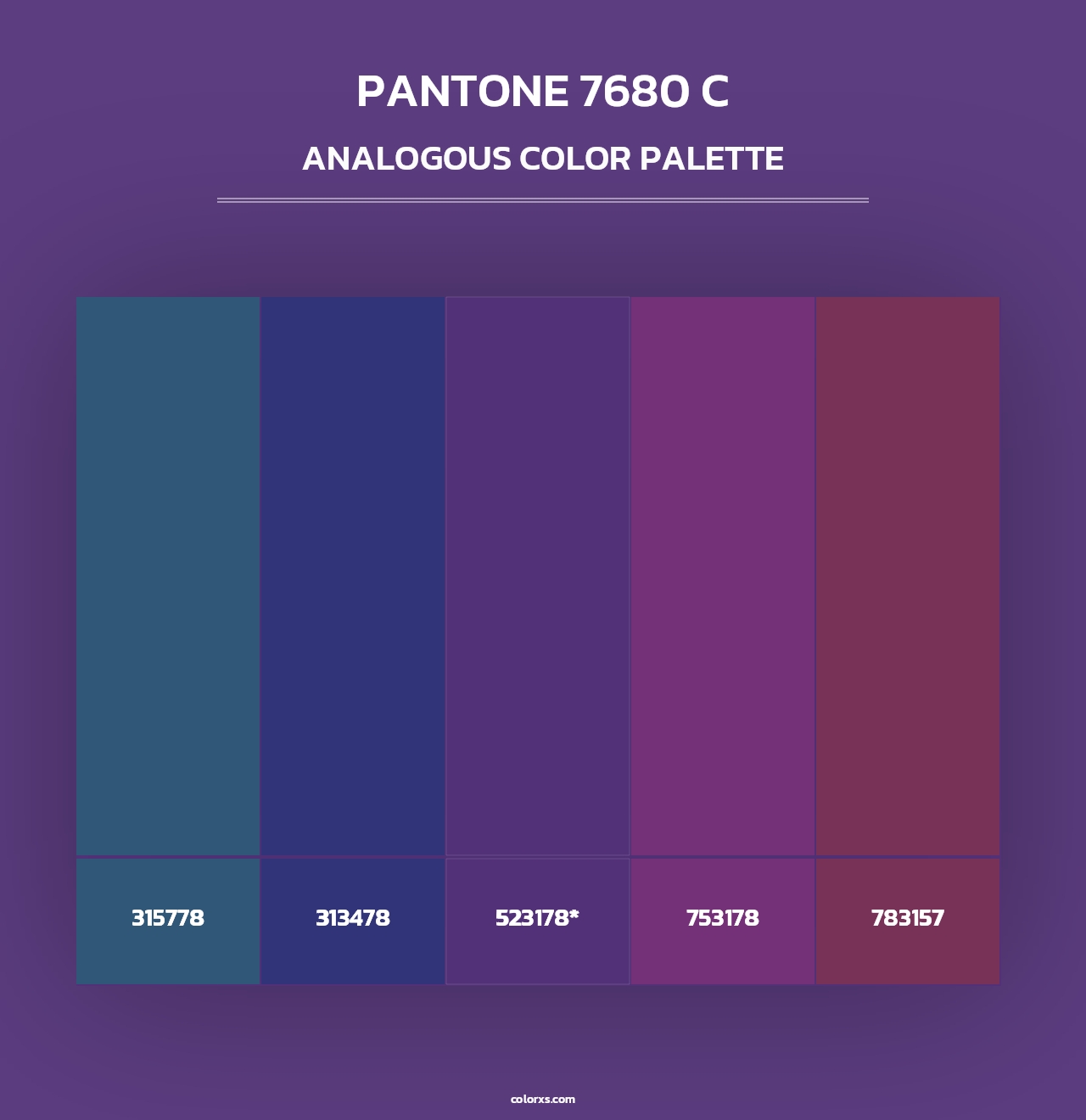 PANTONE 7680 C - Analogous Color Palette
