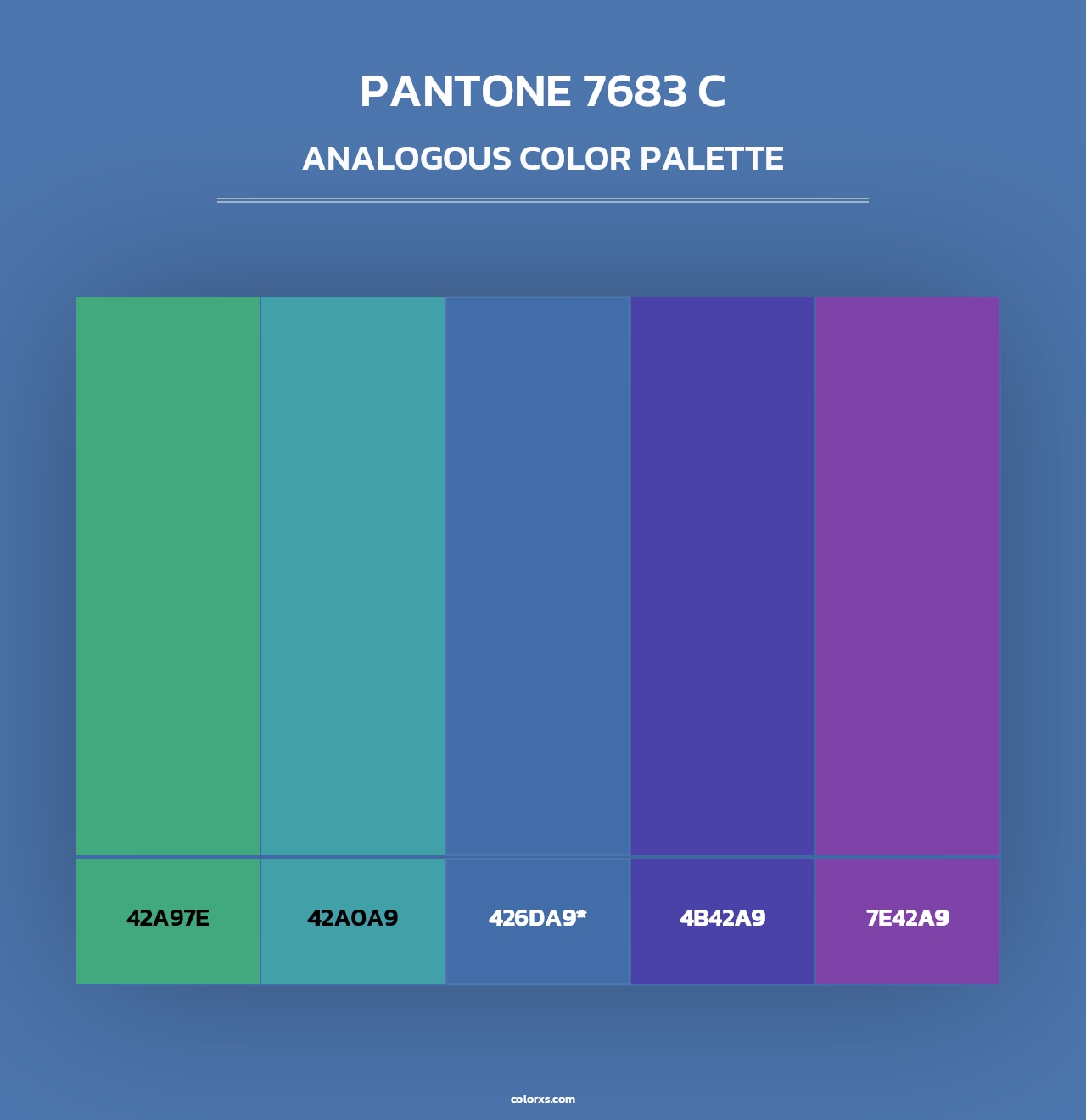 PANTONE 7683 C - Analogous Color Palette