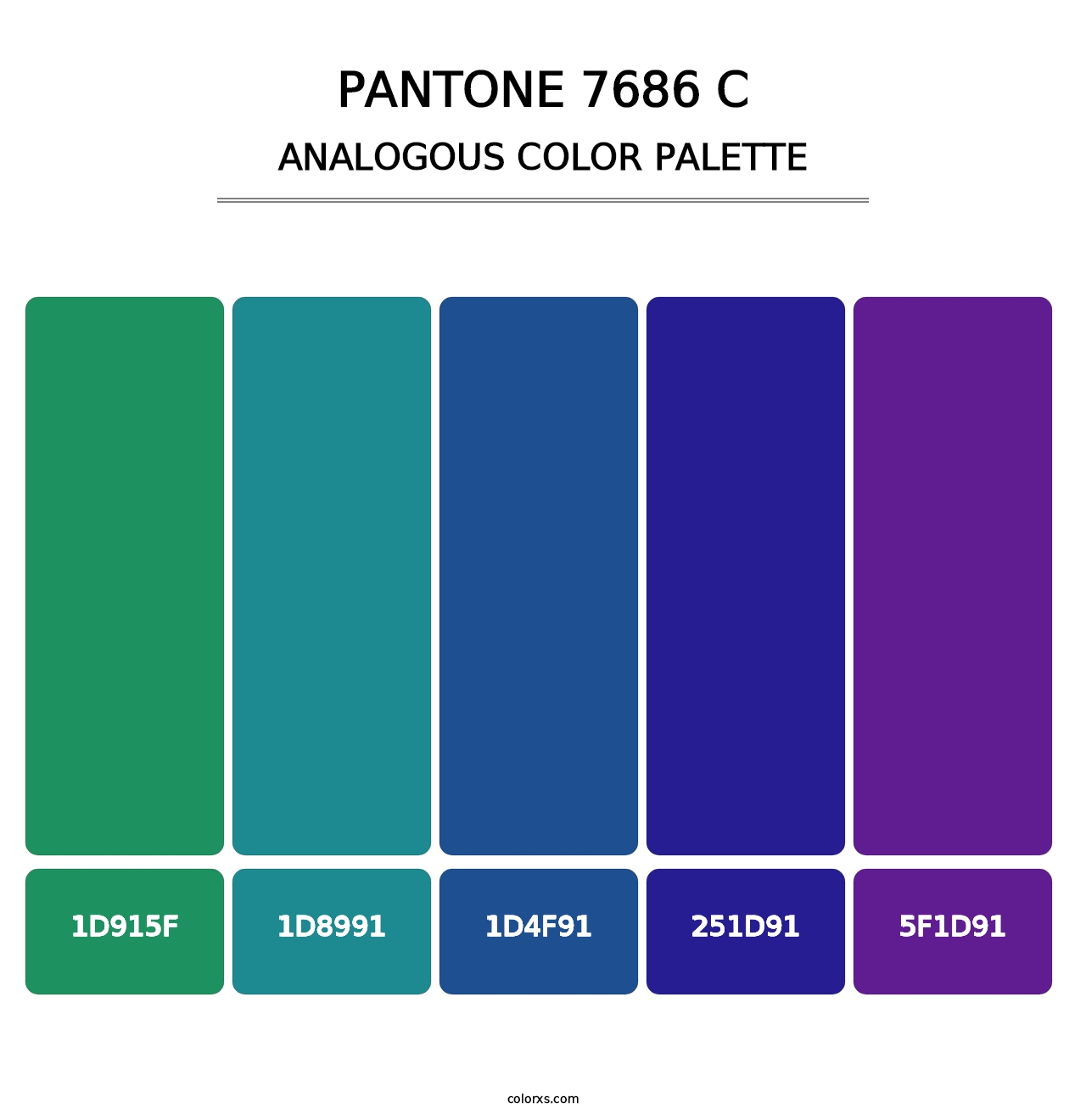 PANTONE 7686 C - Analogous Color Palette