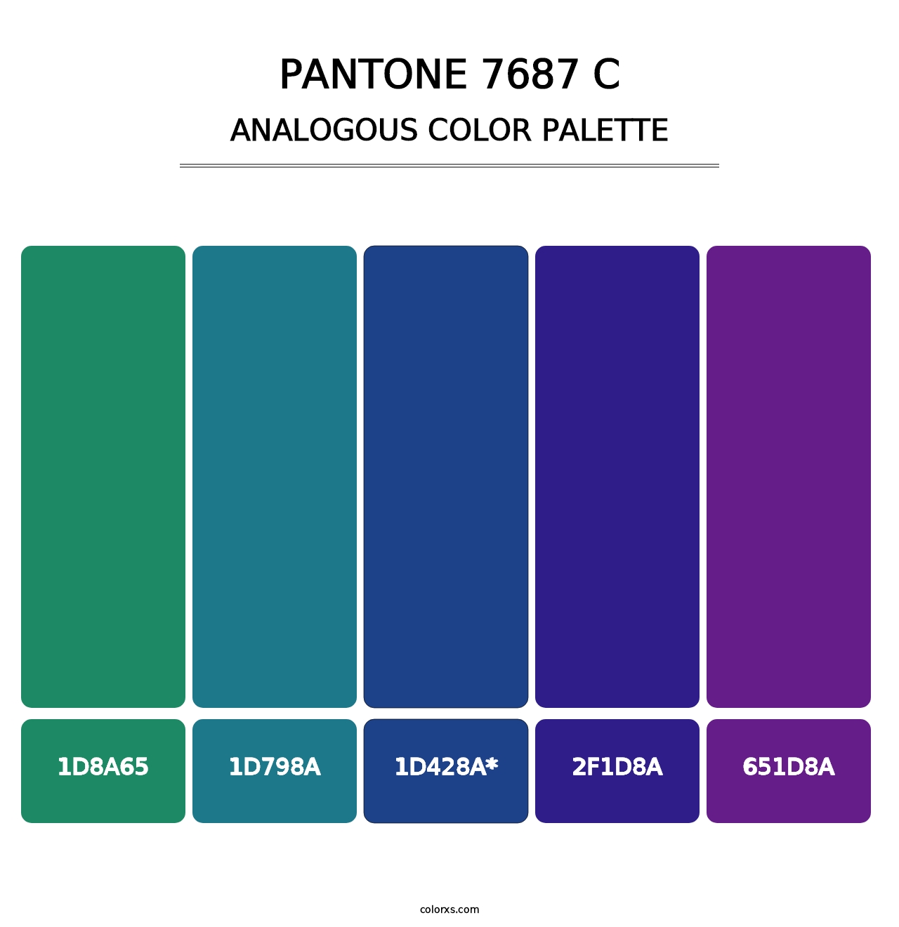 PANTONE 7687 C - Analogous Color Palette
