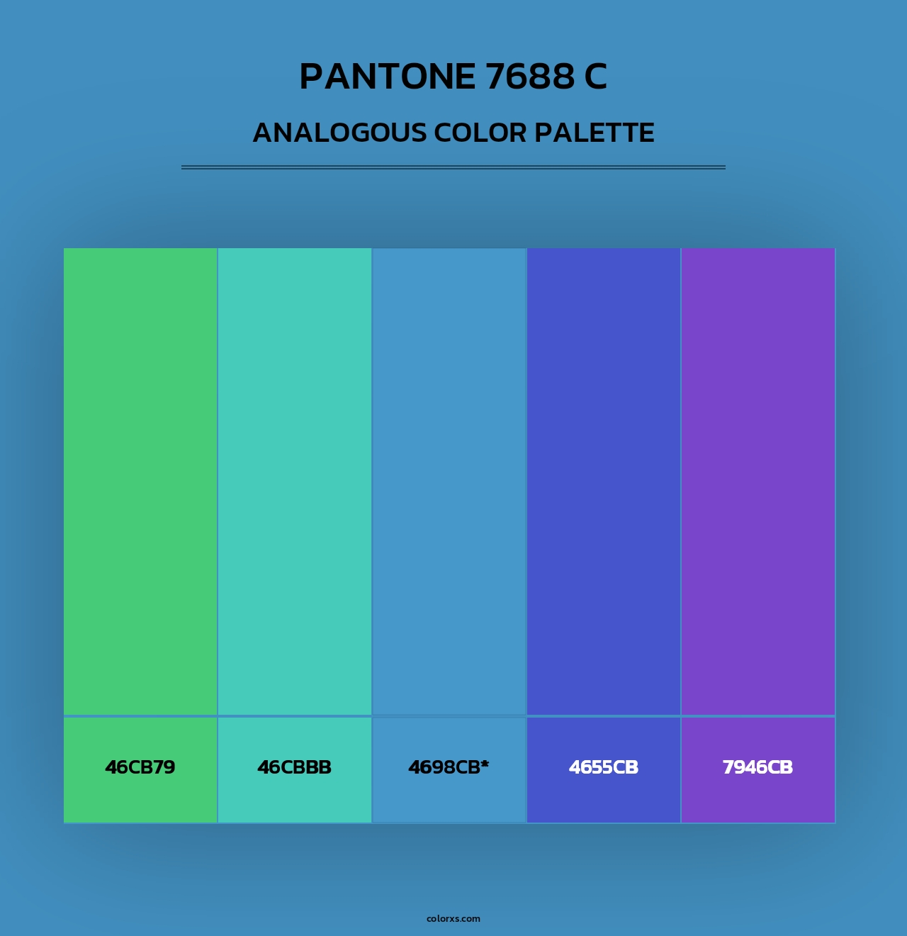 PANTONE 7688 C - Analogous Color Palette