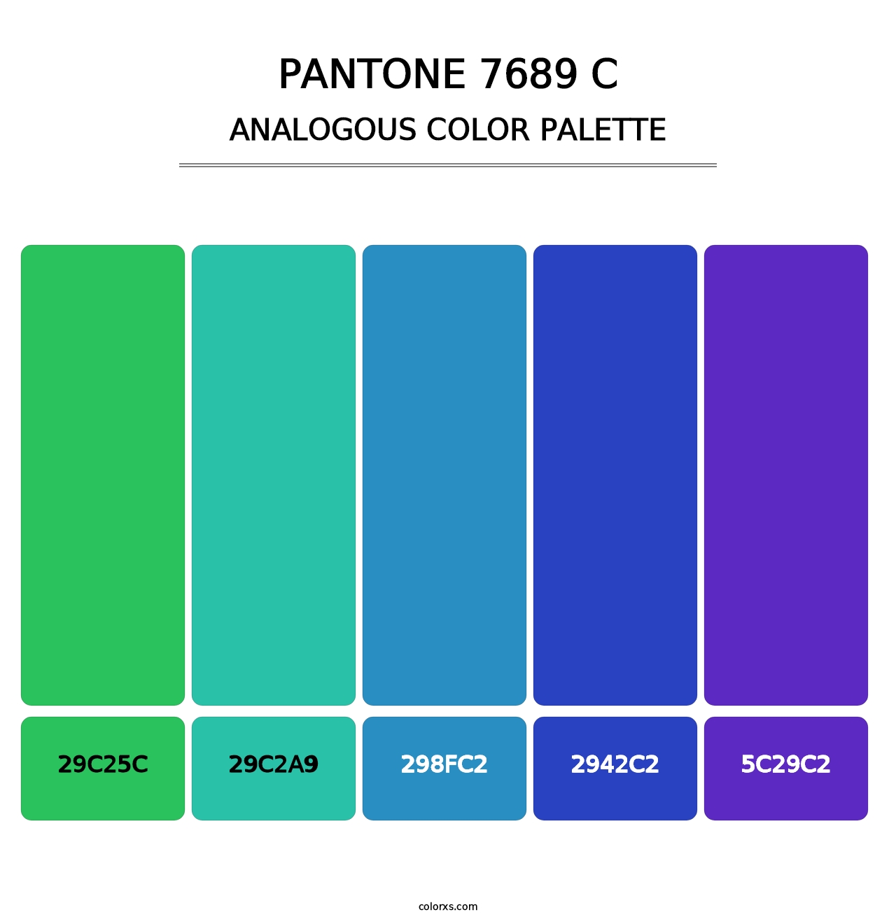 PANTONE 7689 C - Analogous Color Palette