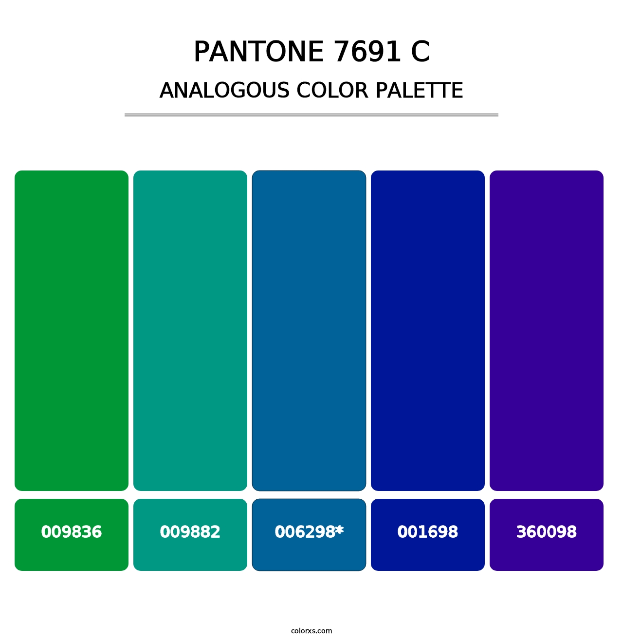 PANTONE 7691 C - Analogous Color Palette