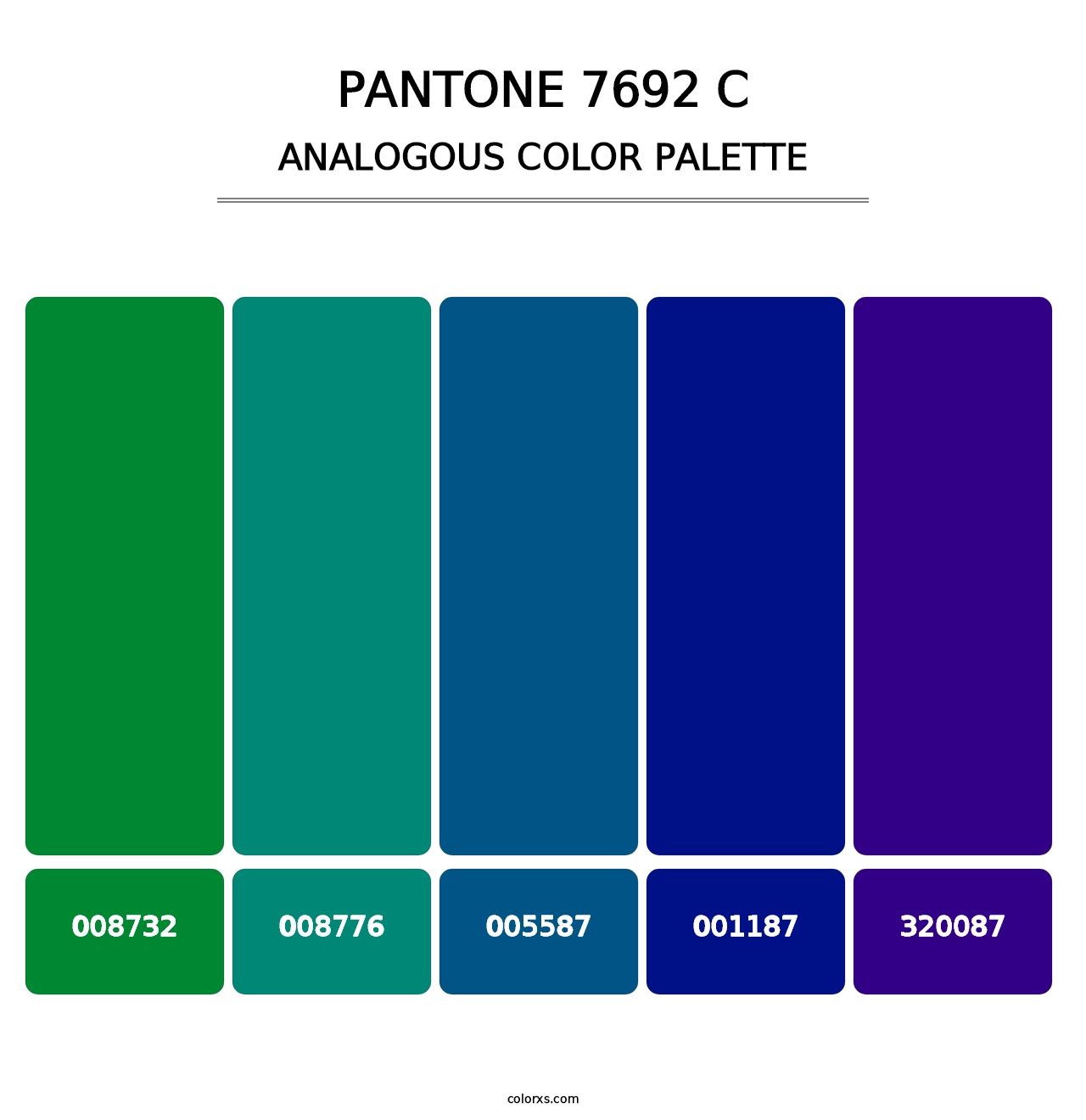 PANTONE 7692 C - Analogous Color Palette