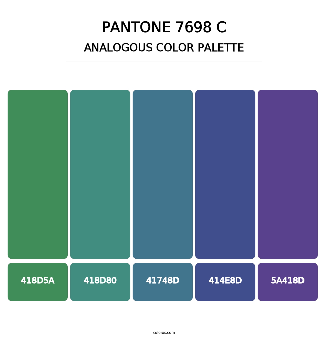 PANTONE 7698 C - Analogous Color Palette