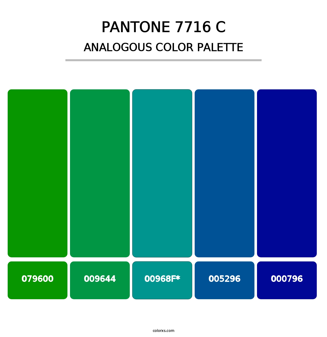 PANTONE 7716 C - Analogous Color Palette