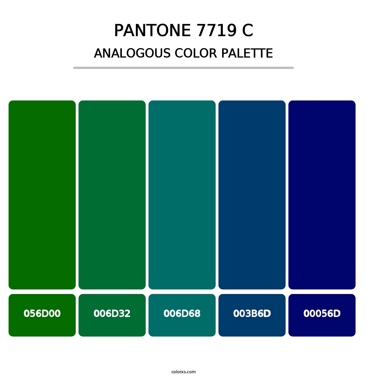 PANTONE 7719 C - Analogous Color Palette