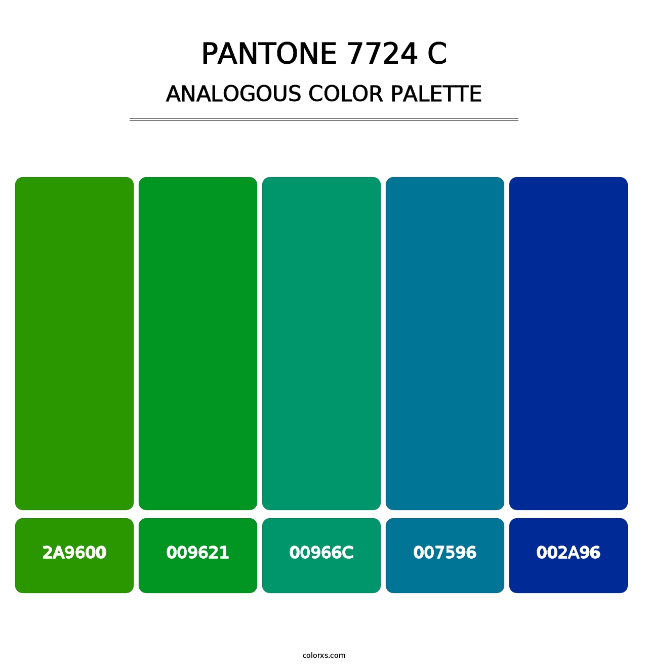 PANTONE 7724 C - Analogous Color Palette