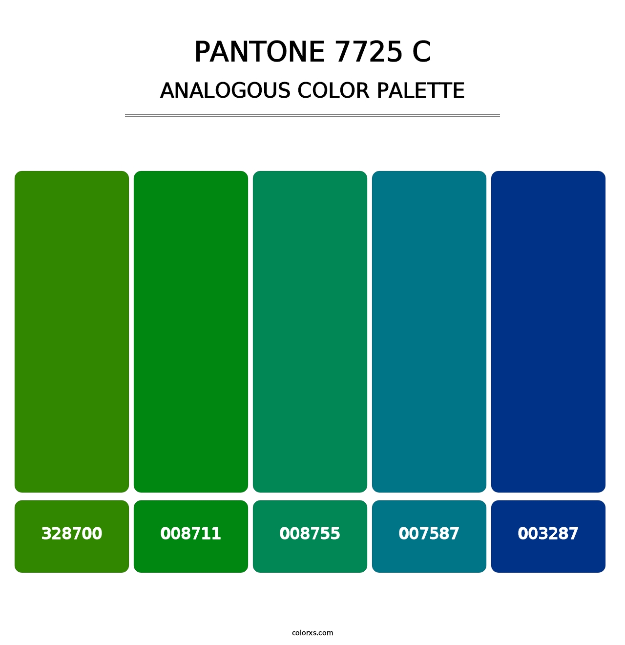 PANTONE 7725 C - Analogous Color Palette