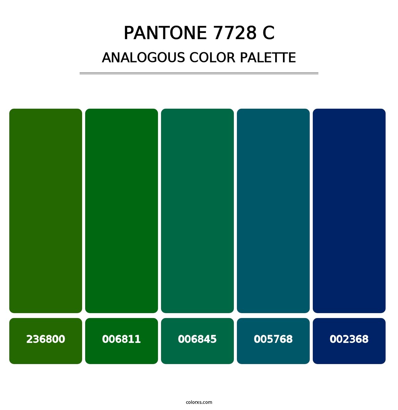PANTONE 7728 C - Analogous Color Palette