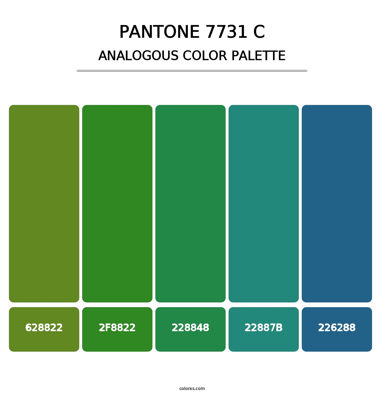 PANTONE 7731 C - Analogous Color Palette