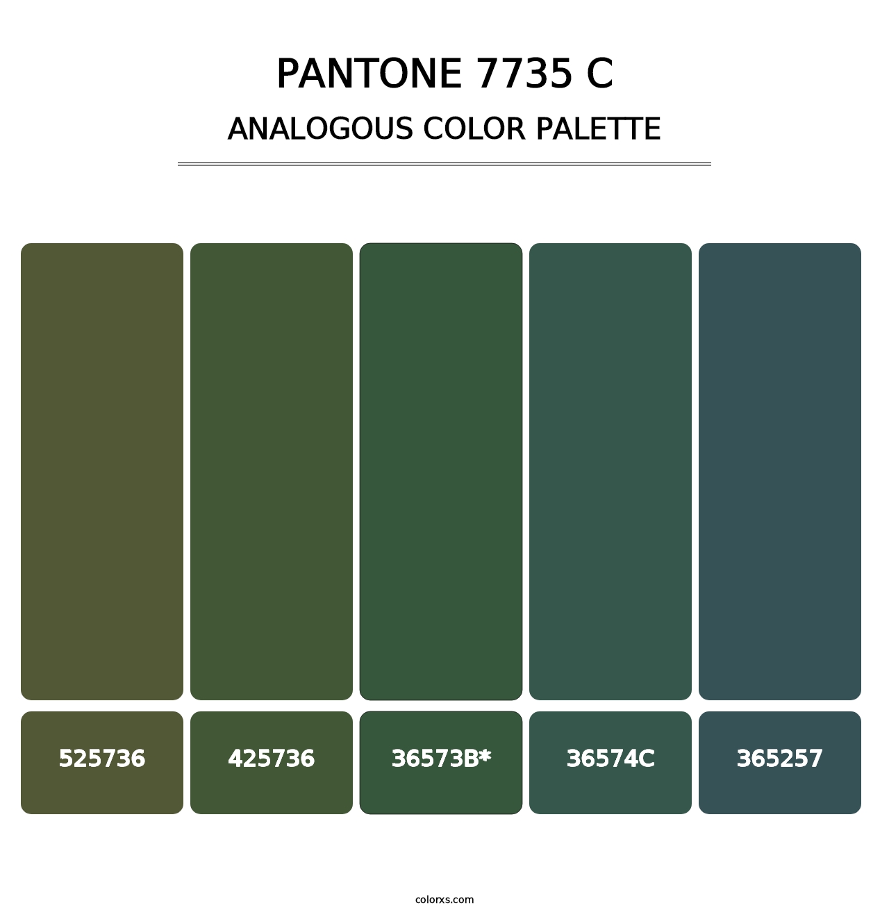 PANTONE 7735 C - Analogous Color Palette