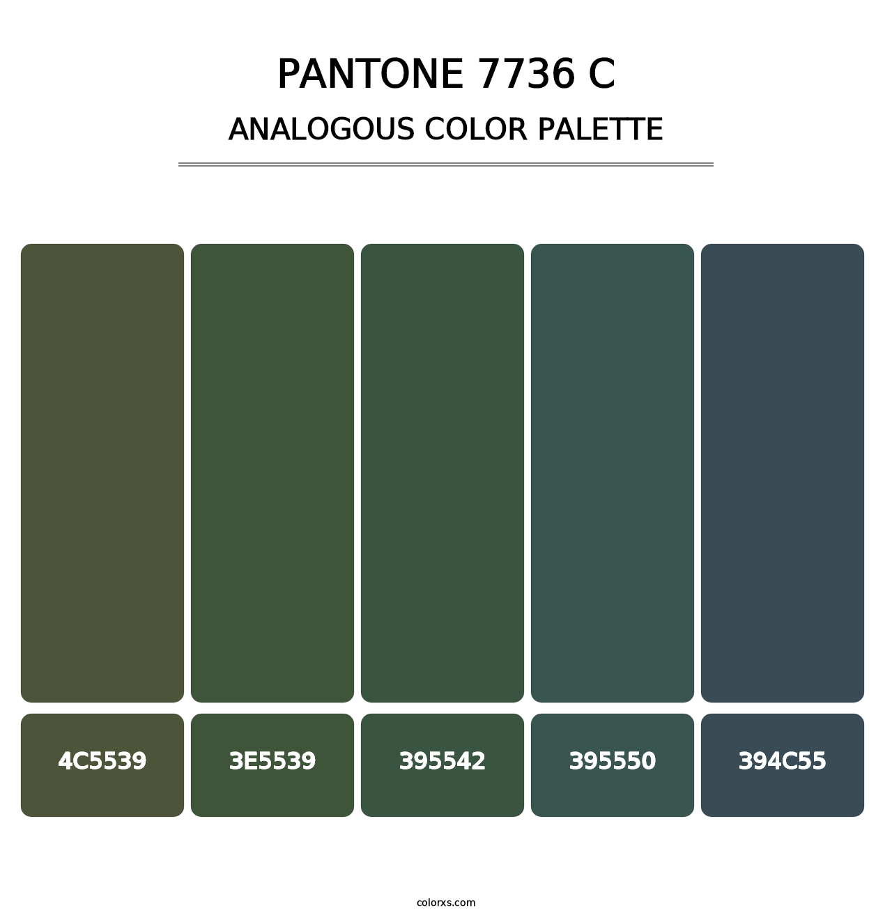 PANTONE 7736 C - Analogous Color Palette