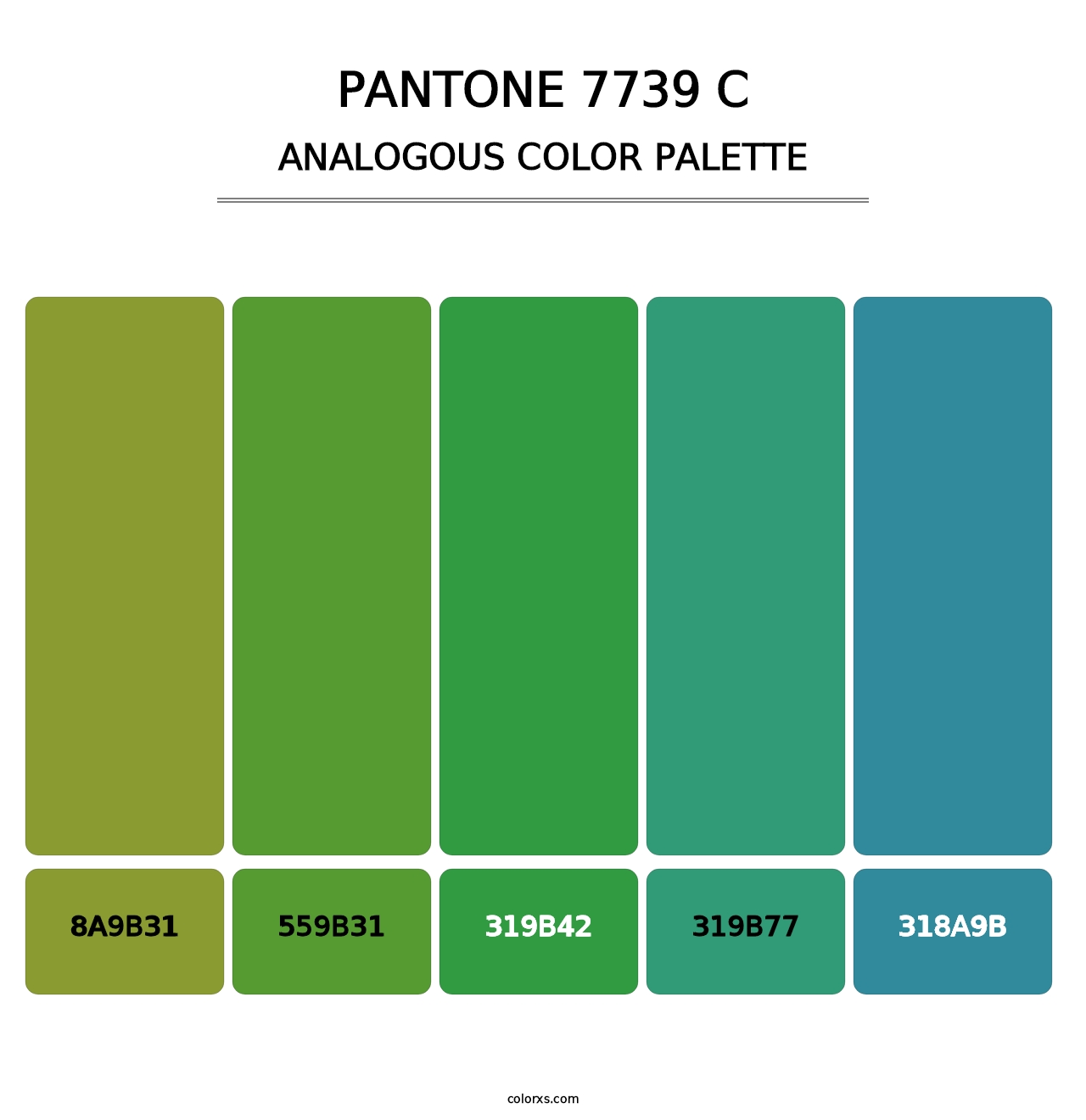 PANTONE 7739 C - Analogous Color Palette