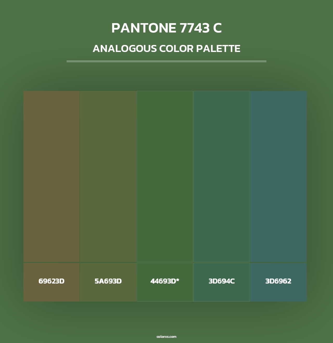 PANTONE 7743 C - Analogous Color Palette