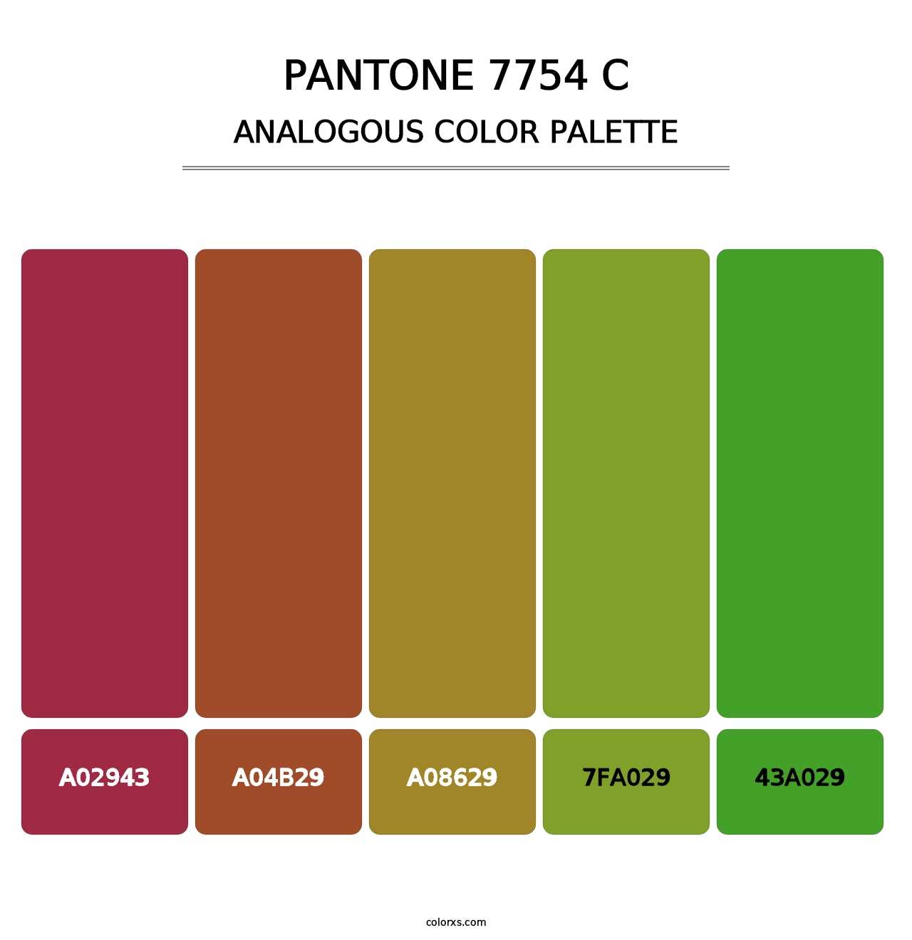 PANTONE 7754 C - Analogous Color Palette
