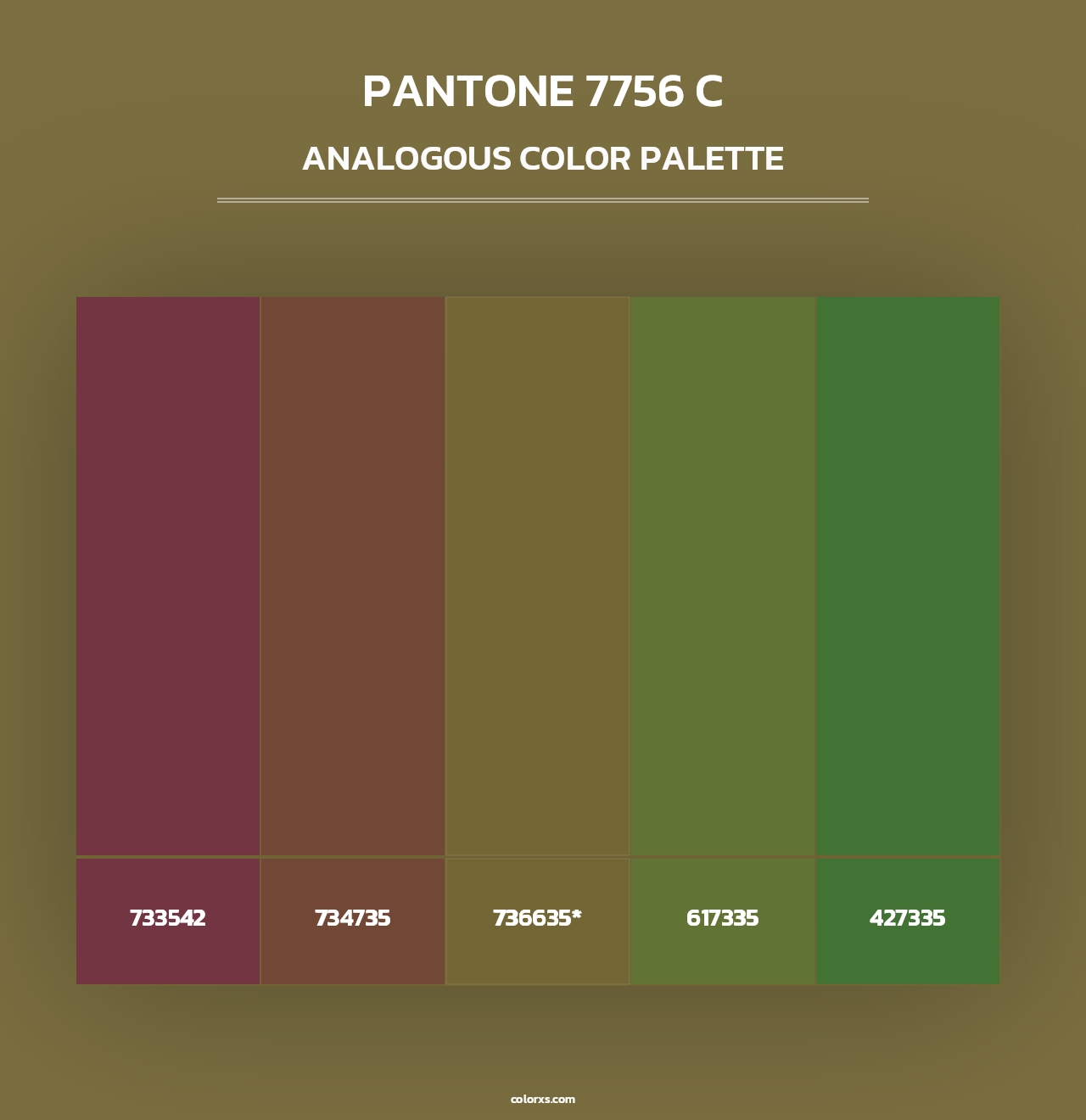 PANTONE 7756 C - Analogous Color Palette