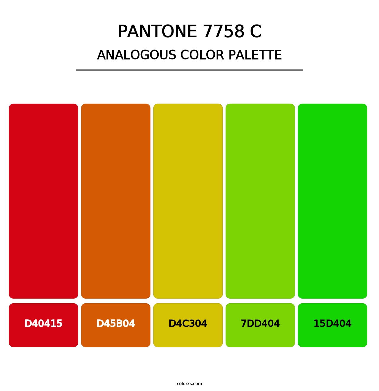 PANTONE 7758 C - Analogous Color Palette