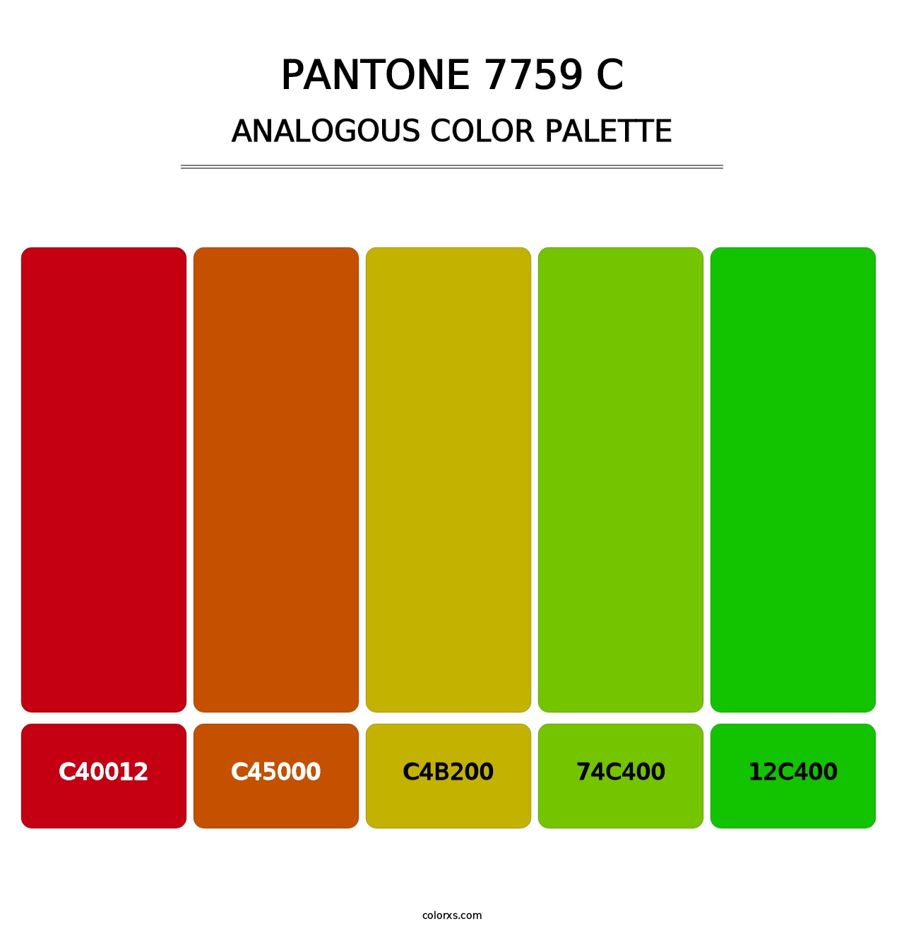 PANTONE 7759 C - Analogous Color Palette