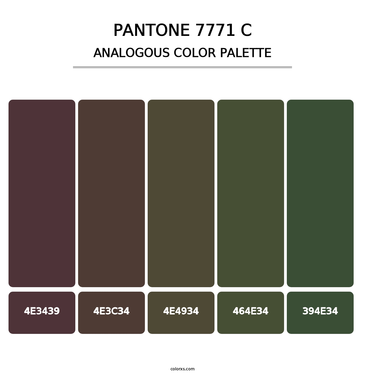 PANTONE 7771 C - Analogous Color Palette