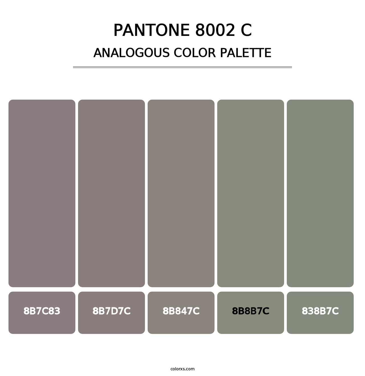 PANTONE 8002 C - Analogous Color Palette