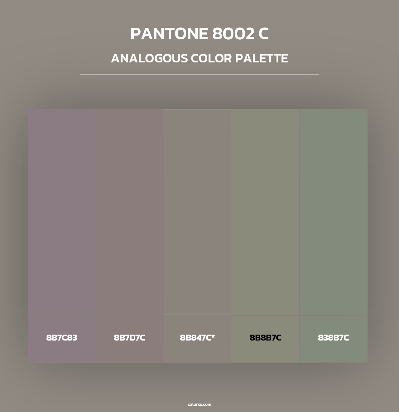 PANTONE 8002 C - Analogous Color Palette