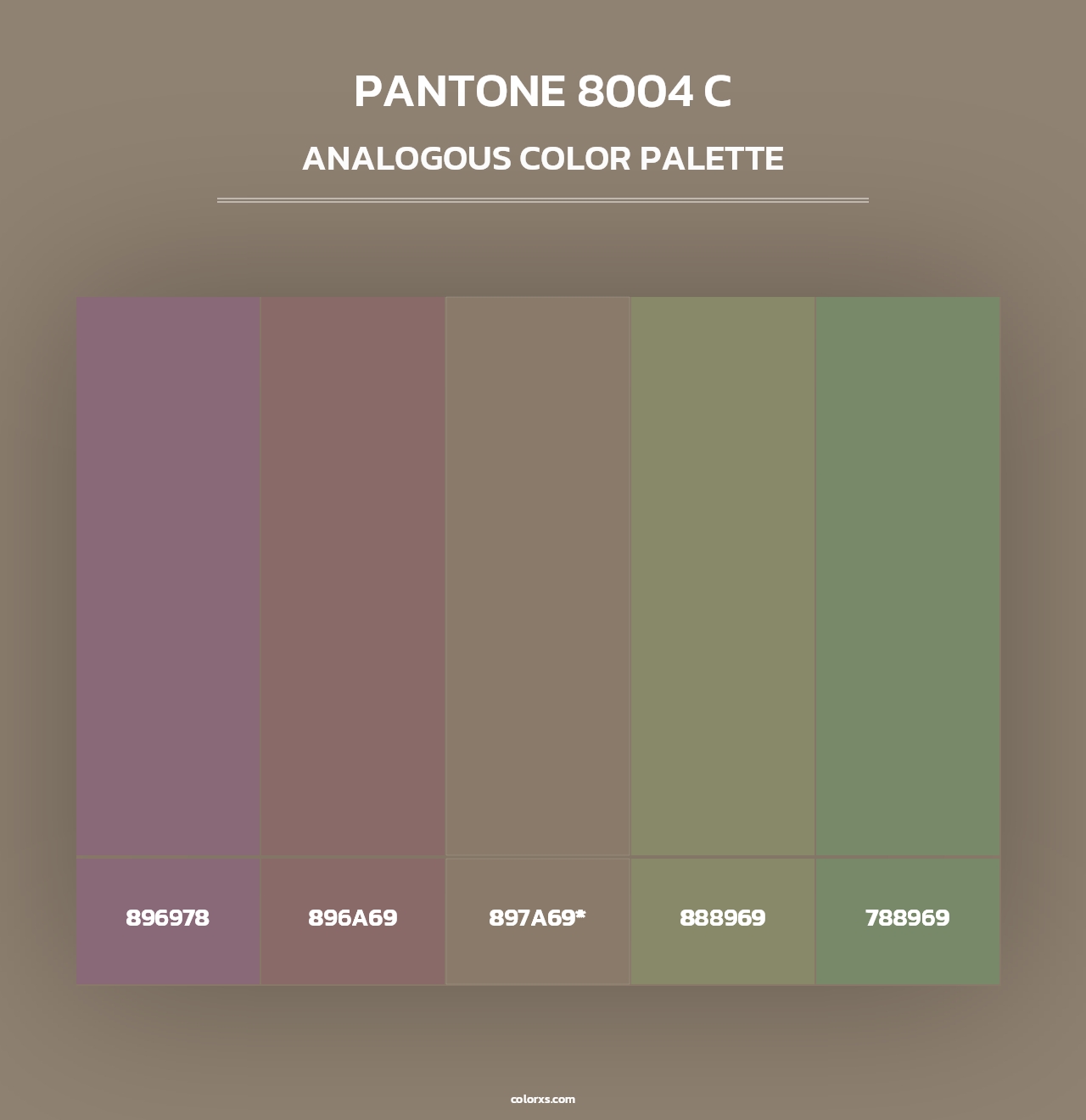 PANTONE 8004 C - Analogous Color Palette