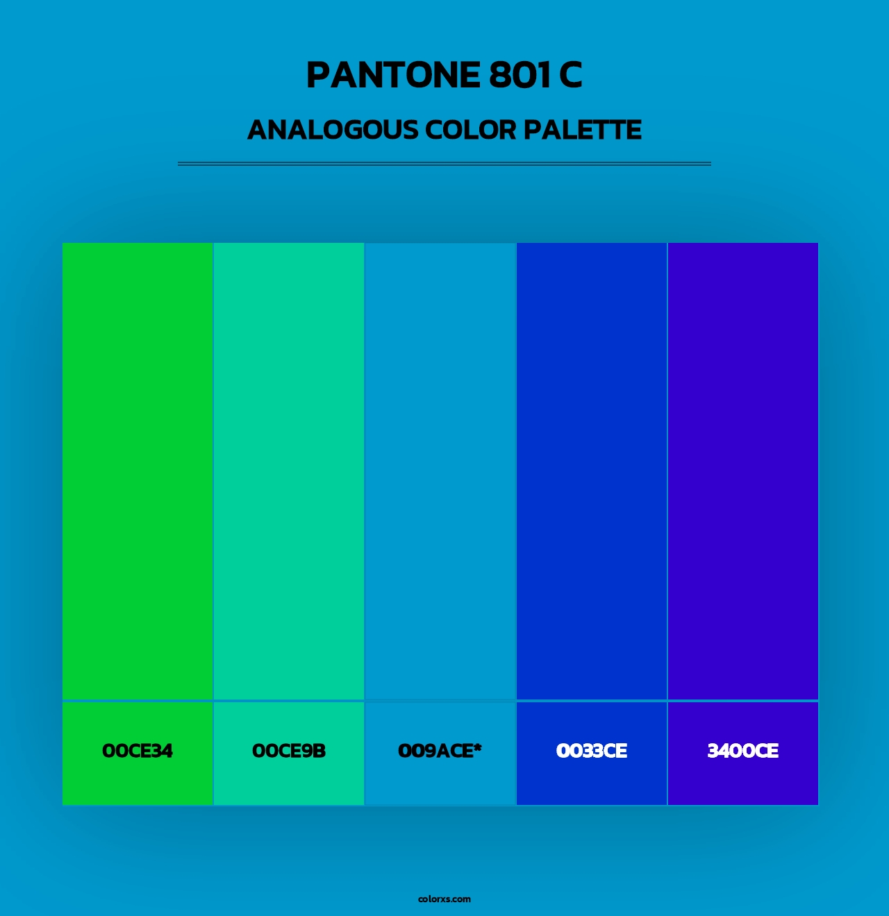 PANTONE 801 C - Analogous Color Palette