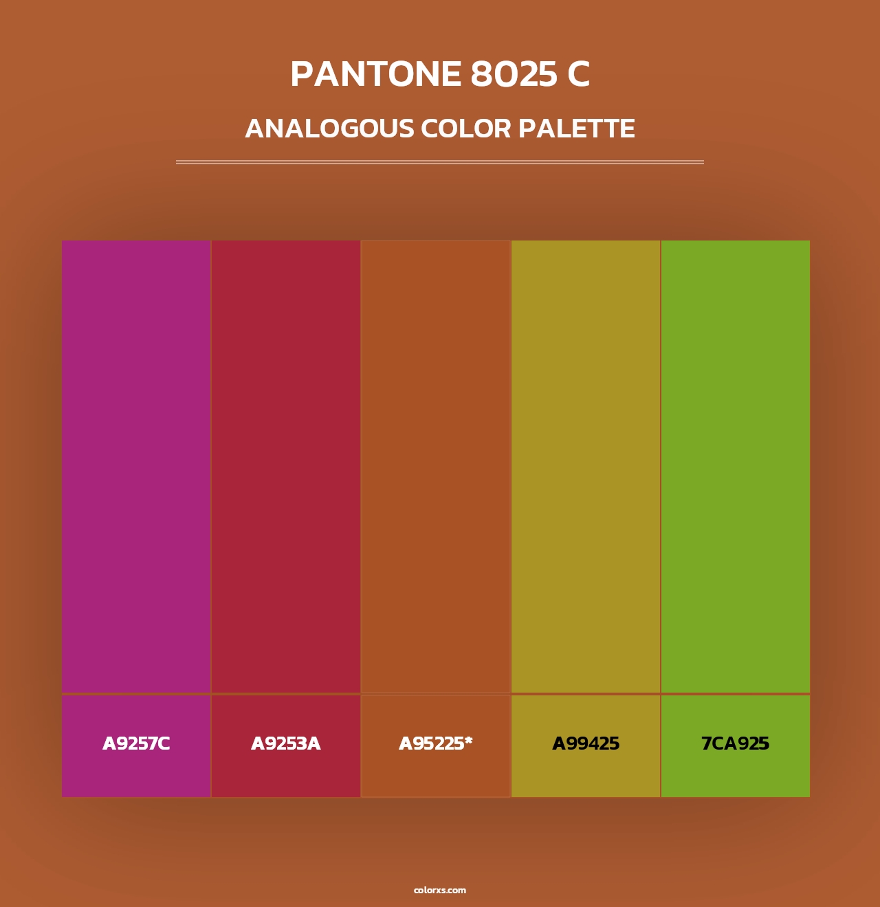 PANTONE 8025 C - Analogous Color Palette