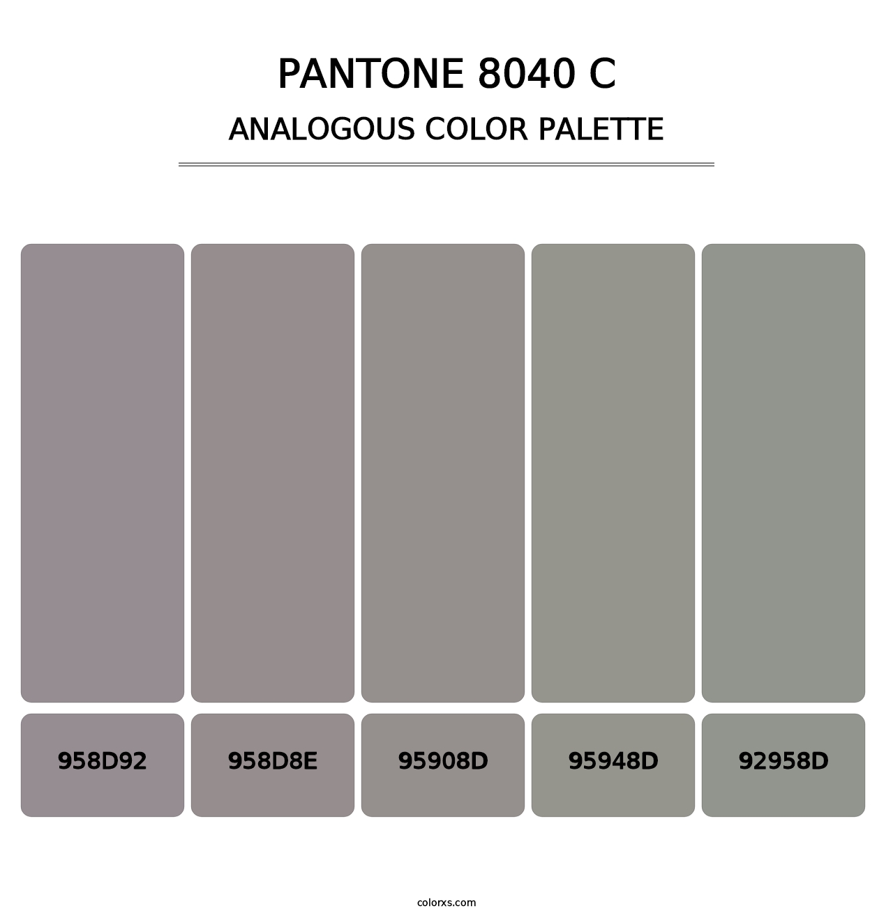 PANTONE 8040 C - Analogous Color Palette